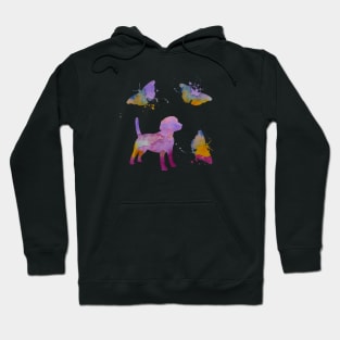 Beagle Art With Butterflies Hoodie